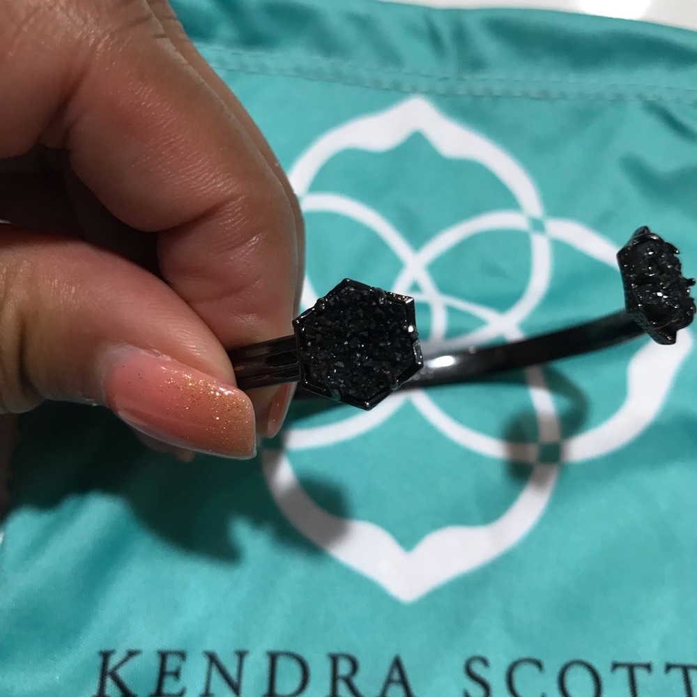 Kendra Scott Gunmetal , Black Druzy Cuff